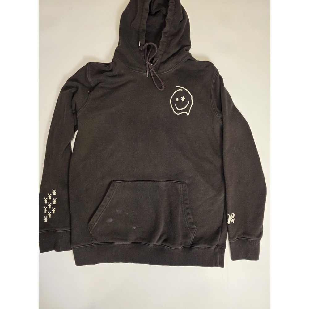 Dutch Bros Hoodie Size Large Brown Pullover Stained